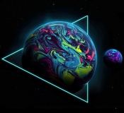 4K壁纸 彩色星球